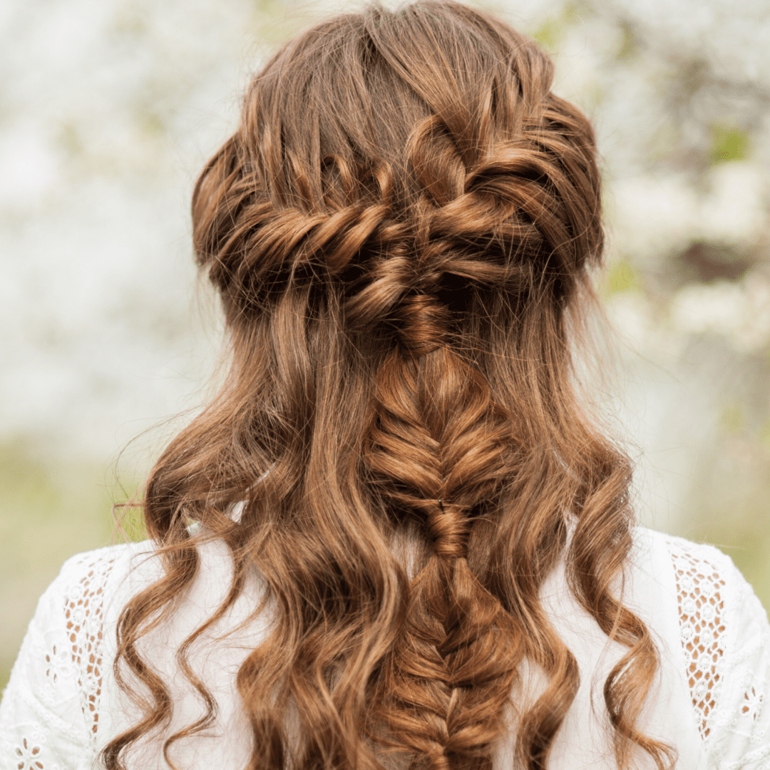 A person with braided long hair